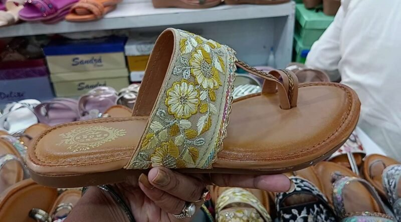 Kolhapuri Chappal For Women's Under 300/ Best Quality Latest Fashion of Kolhapuri (Yellow / brown) - Image 3