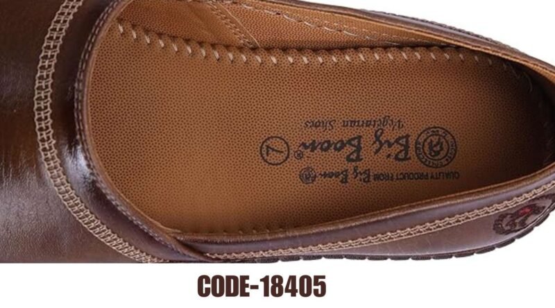Big Boon Mojris Jutti For Men/ Best Quality Kolhapuri Style (Brown) - Image 4