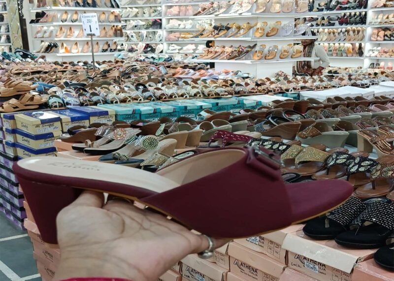 Heels Sandal for Small Parties | Beautiful Buckle Design (maroon) - Image 3