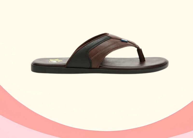 ID Flip Flop Lightweight Slippers for Daily Use | Men's ID Chappal Brown - Image 3