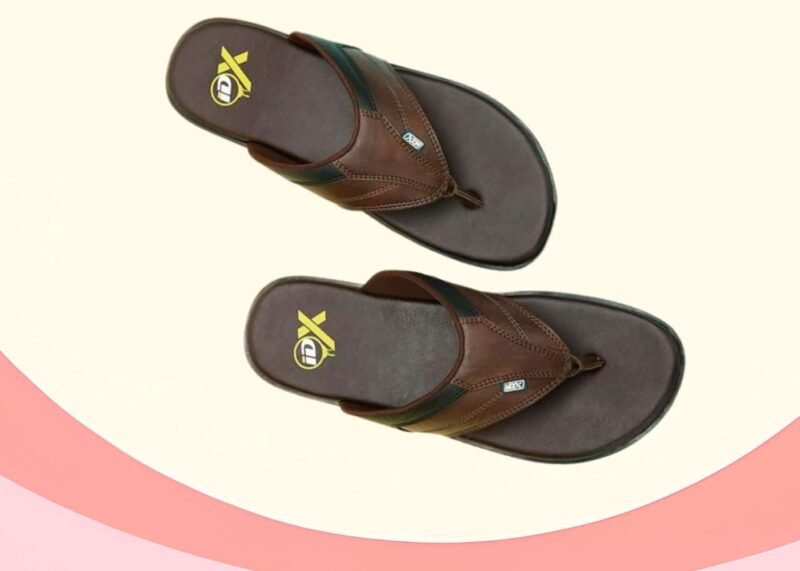 ID Flip Flop Lightweight Slippers for Daily Use | Men's ID Chappal Brown - Image 2