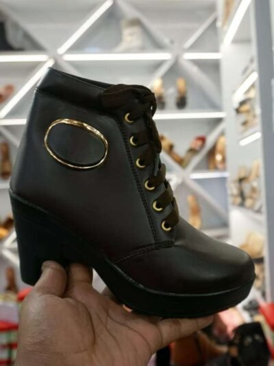 Girls Ankle-Long Boot Chocolate Brown, Comfortable & Stylish, Round Buckle Design | Girls Long Boot Under 399