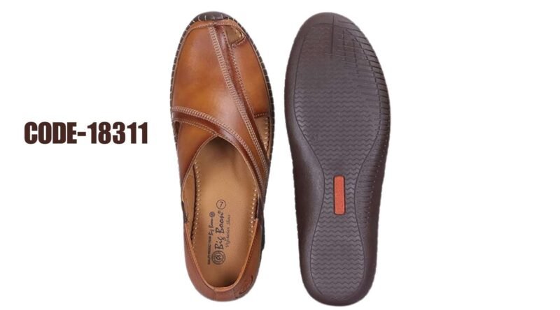 Big Boon Mojris Jutti For Men/ Best Quality Thread Design Style Jutti (Brown) - Image 3