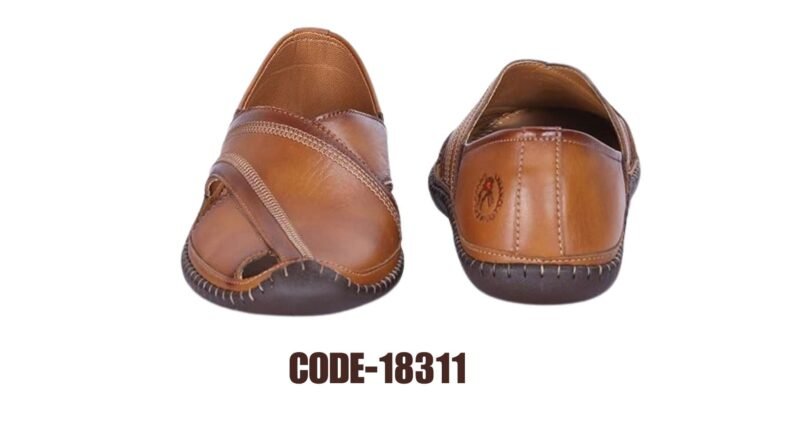 Big Boon Mojris Jutti For Men/ Best Quality Thread Design Style Jutti (Brown) - Image 2
