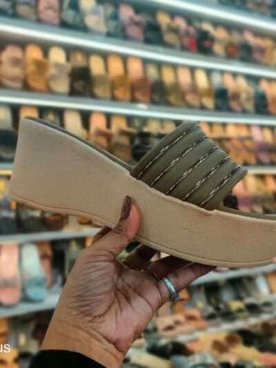 green platform sandals for women
