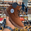 Lace up brown long high ankle boots for men by Rushika Bazar
