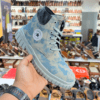 Lace up sky blue long high ankle boots for men by Rushika Bazar