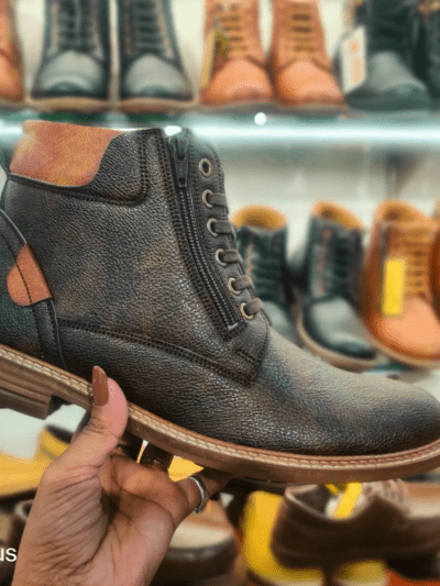 Brown Long boot with zip design, brand - tiger hill, seller Rushika bazar