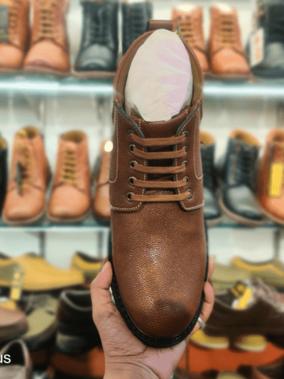 Brown High Ankle Long Boots Of Tiger Hill Brand By Rushika Bazar