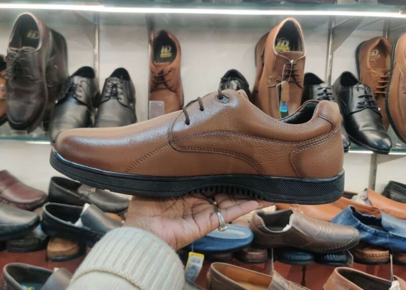 ID Leather Lace Up Breathable Shoes (Brown) Lace-Up Boots For Men - Image 2