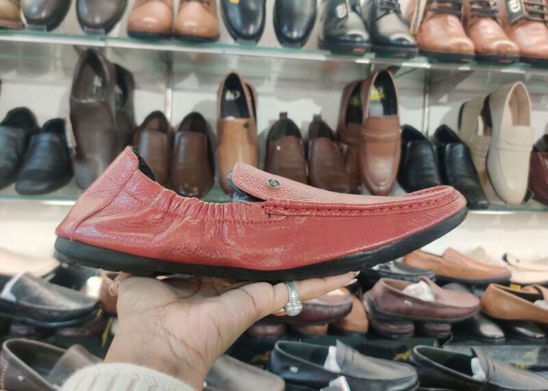 Elastic Loafer Shoes Branded for Men  ID Best Loafers Leather shoes (Red) - Image 3