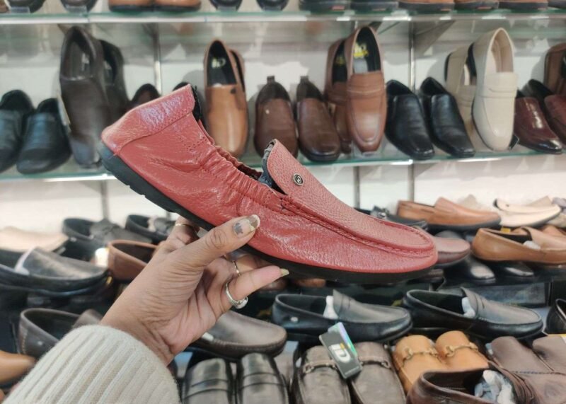 Elastic Loafer Shoes Branded for Men  ID Best Loafers Leather shoes (Red)