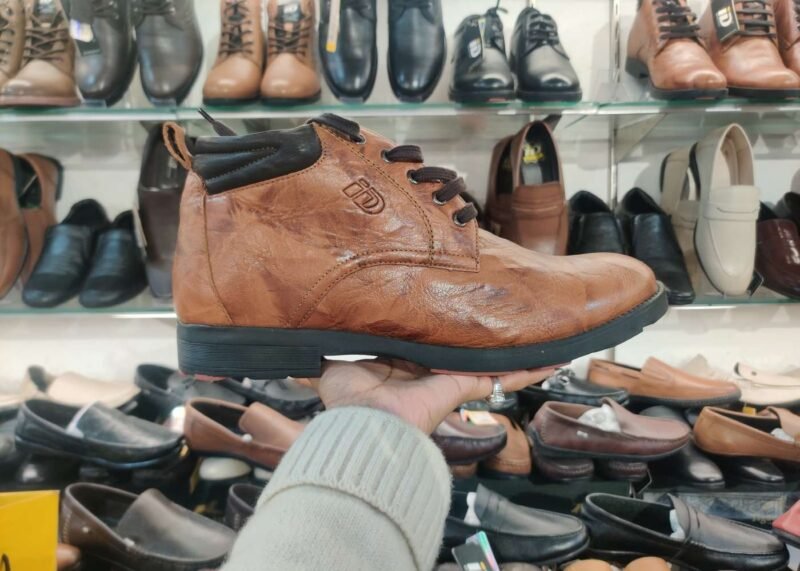 High Ancle Brown ID Branded Boots for Men's
