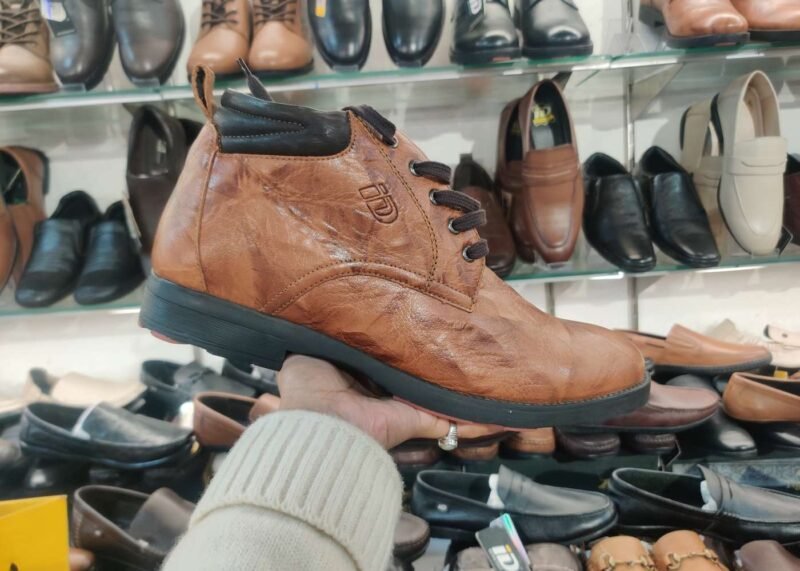 High Ancle Brown ID Branded Boots for Men's - Image 4