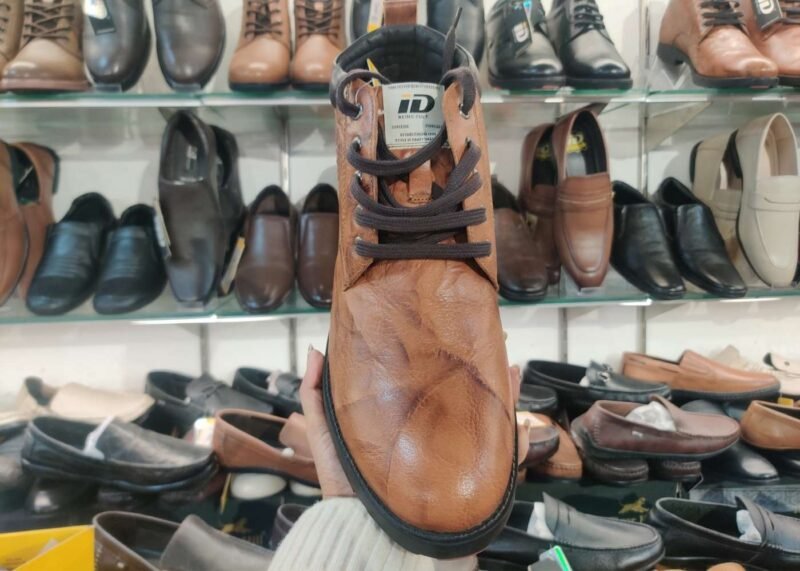 High Ancle Brown ID Branded Boots for Men's - Image 3