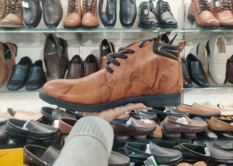 High Ancle Brown ID Branded Boots for Men's - Image 2