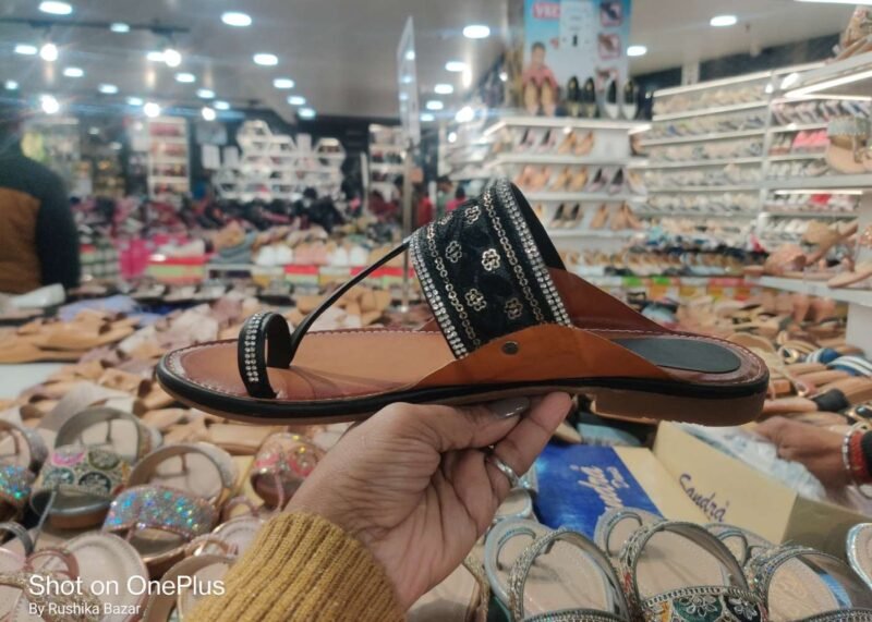 Kolhapuri Chappal for Women's (Black/ Brown) Best Quality Hand-Made Kolhapuri - Image 2