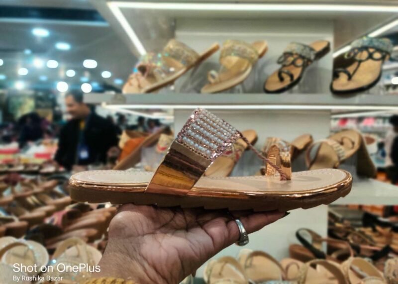 Kolhapuri Moti Design Fancy Chappal for Women/ Beautiful Kolhapuri Slippers - Image 4