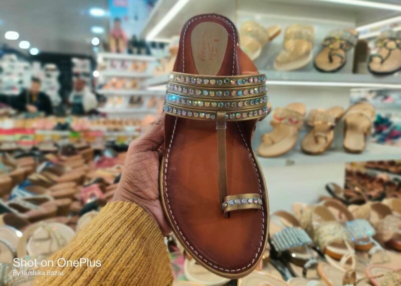 Seep Moti Design Fancy kolhapuri Chappal for Women's Under 300