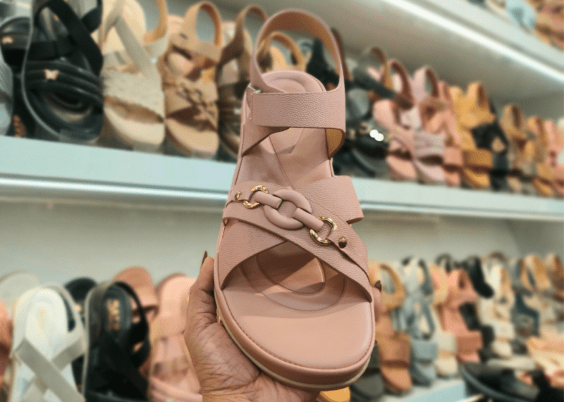women pink strap sandals by Rushika bazar