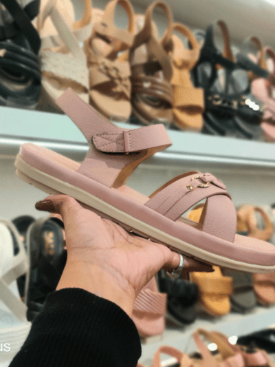 women pink strap sandals by Rushika bazar