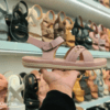 women pink strap sandals by Rushika bazar
