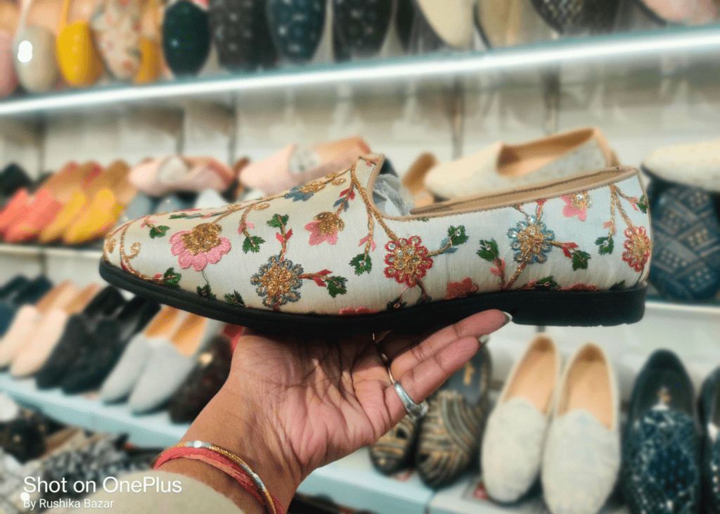 wedding traditional style jutti for Indo Western shoes for grome (Embroidery) by Rushika Bazar