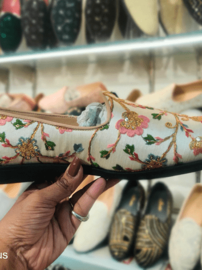 wedding traditional style jutti for Indo Western shoes for grome (Embroidery) by Rushika Bazar
