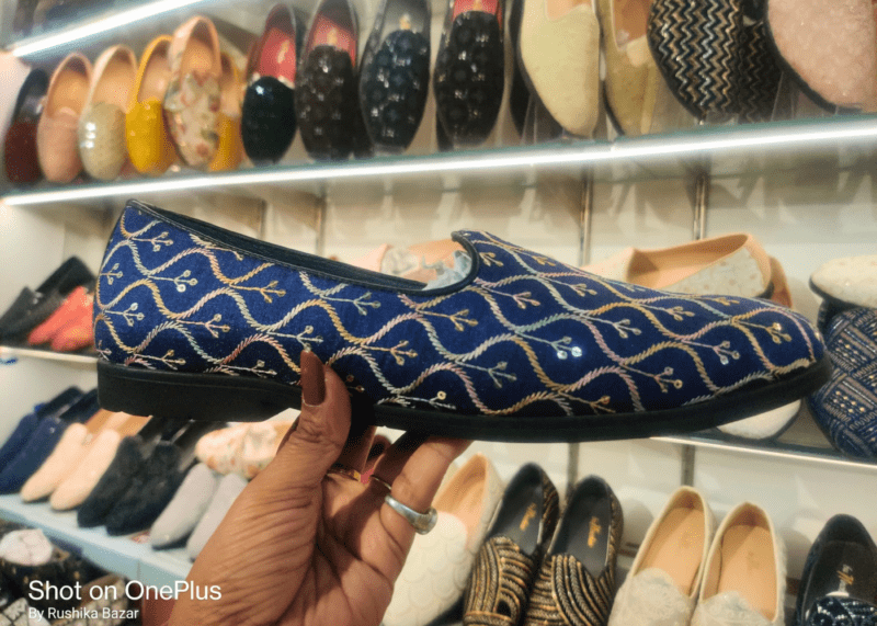 wedding traditional style jutti for Indo Western shoes for grome (Embroidery) by Rushika Bazar