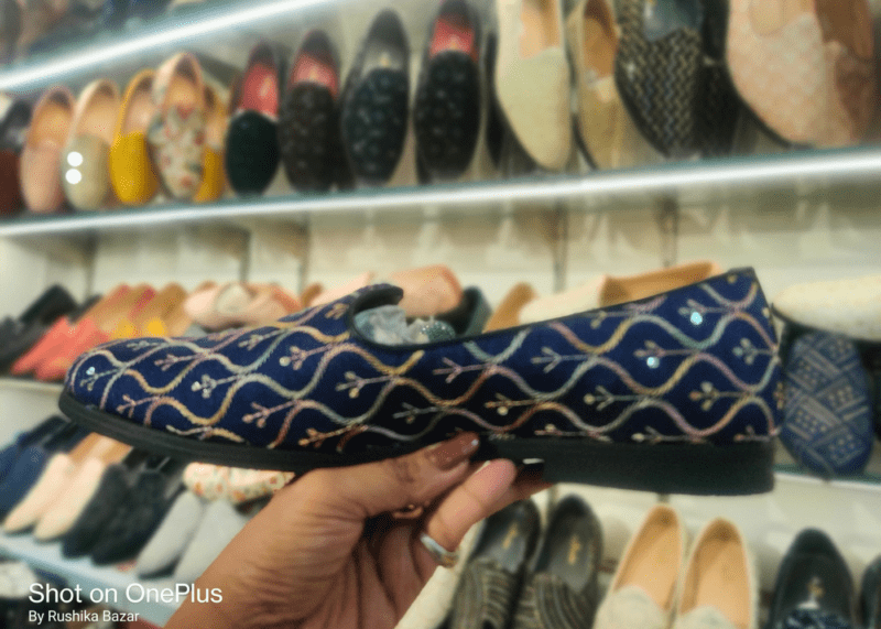 wedding traditional style jutti for Indo Western shoes for grome (Embroidery) by Rushika Bazar