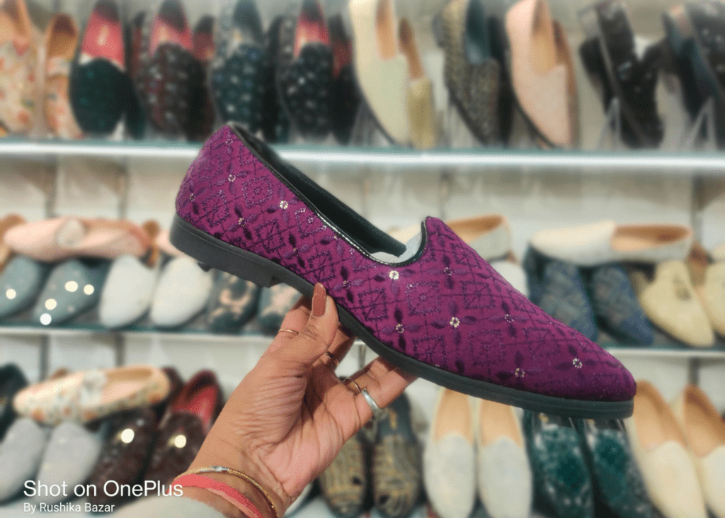 wedding traditional style jutti for Indo Western shoes for grome (Embroidery) by Rushika Bazar