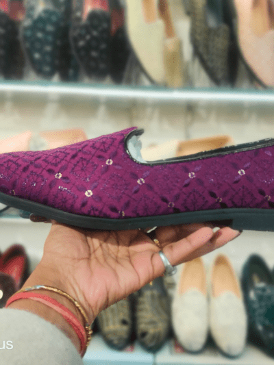 wedding traditional style jutti for Indo Western shoes for grome (Embroidery) by Rushika Bazar