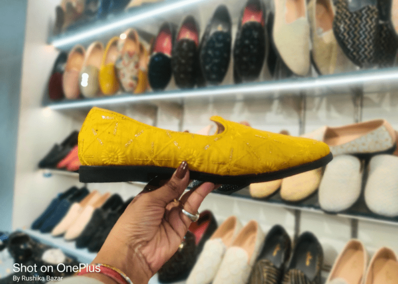 Haldi occasion traditional style jutti for Indo Western shoes for groom (Embroidery) by Rushika Bazar
