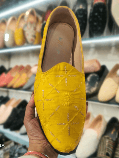 Haldi occasion traditional style jutti for Indo Western shoes for groom (Embroidery) by Rushika Bazar