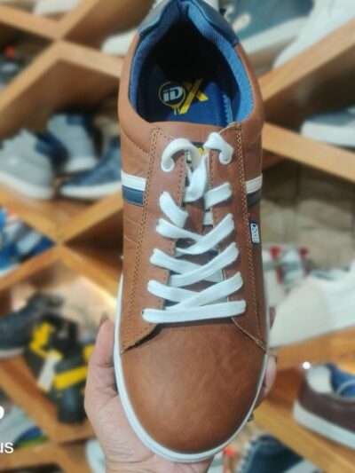 ID brown Lace up Sneakers for men by Rushika Bazar