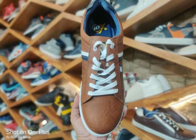 ID brown Lace up Sneakers for men by Rushika Bazar