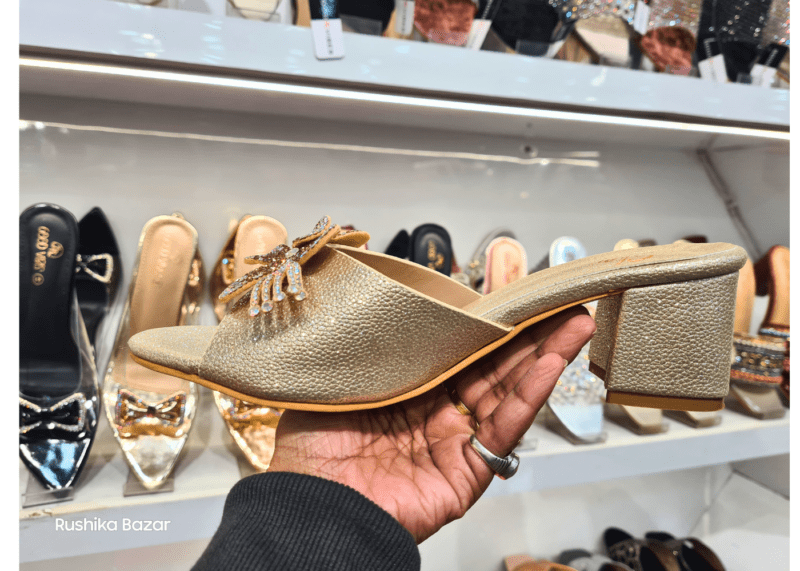 GOLDEN FLOWER BRIDAL SANDALS  FOR (WOMEN) - Image 3