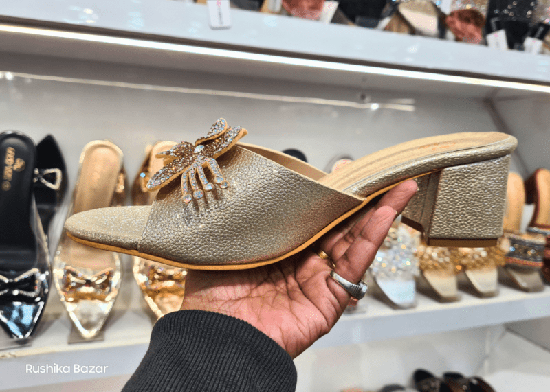 GOLDEN FLOWER BRIDAL SANDALS  FOR (WOMEN) - Image 5