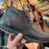 High ankle boots Chain design dark brown