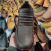High ankle boots Chain design dark brown