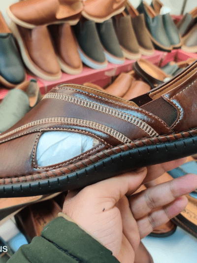 Brown jutti for men big boon, Rushika Bazar