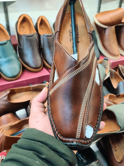 Brown jutti for men big boon, Rushika Bazar