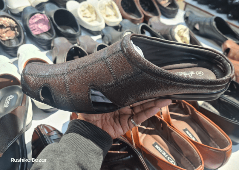 Formal Loafers Sandals for Men - Cut Design Sandals (Dark Brown) - Image 3