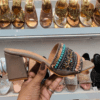 Moti design Jaipuri sandals in a store