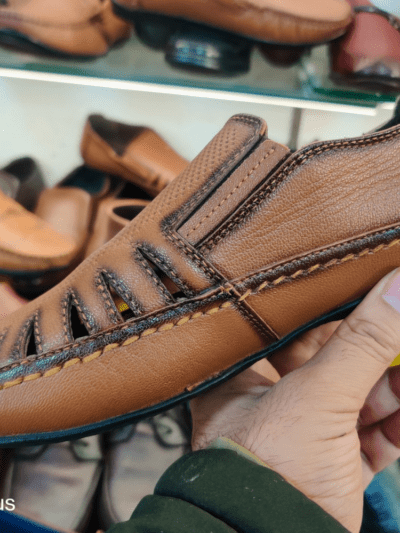 Synthetic Leather Brown Casual Sandal For Men