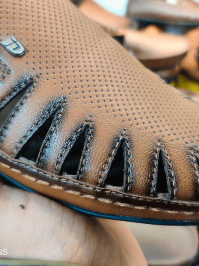 Synthetic Leather Brown Casual Sandal For Men