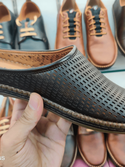 Formal brown net design jutti for men Big boon by Rushika Bazar