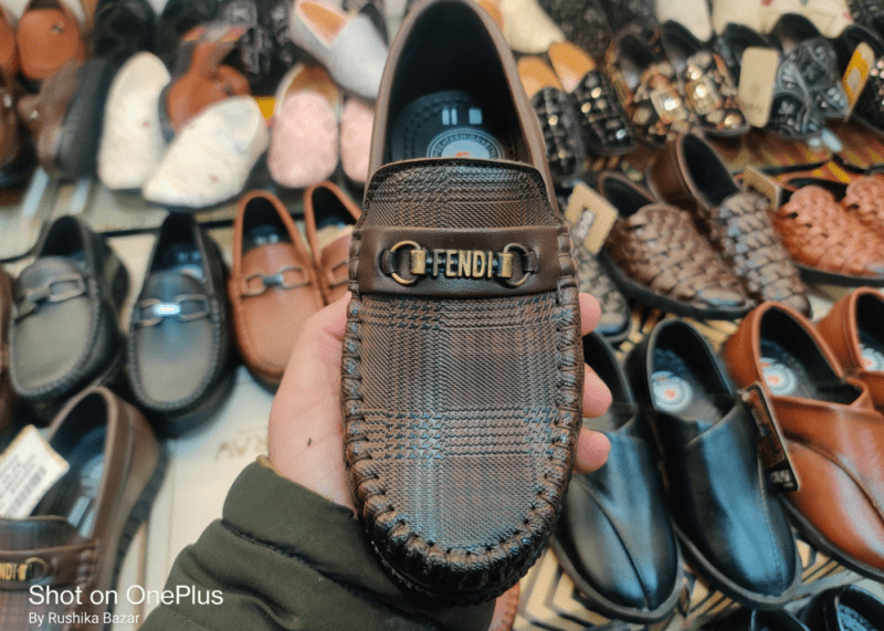 kids loafers shoes chain design in front, dark brown, Rushika Bazar