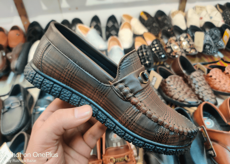 kids loafers shoes chain design in front, dark brown, Rushika Bazar