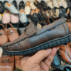 kids loafers shoes chain design in front, dark brown, Rushika Bazar